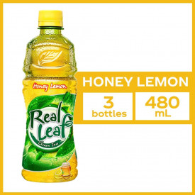 Real Leaf Green Tea Honey Lemon 480mL - Pack of 3