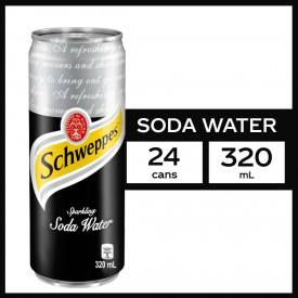 Schweppes Soda Water 320mL Pack of 24