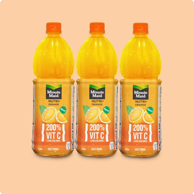 Minute Maid Nutri+ Orange 1L - Pack of 3