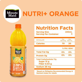 Minute Maid Nutri+ Orange 1L - Pack of 6