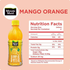 Minute Maid Nutri+ Orange Mango 330ml - Pack of 6