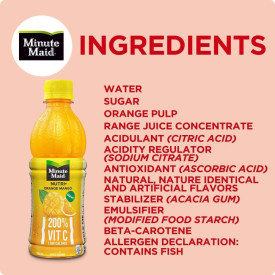 Minute Maid Nutri+ Orange Mango 330ml - Pack of 6