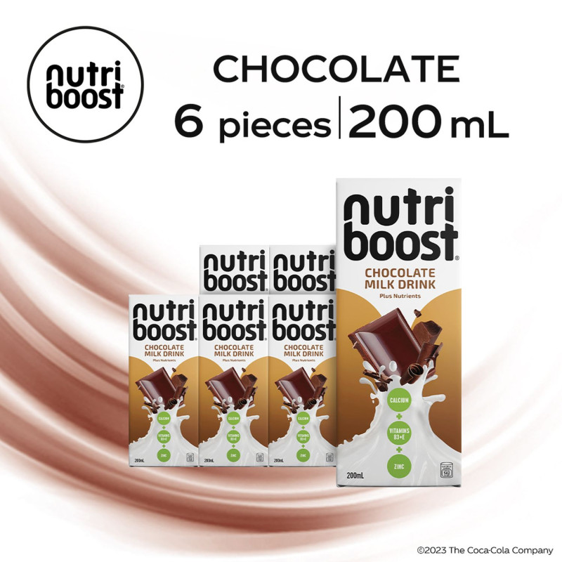 Nutriboost Chocolate Milk Drink 200ml - Pack of 6
