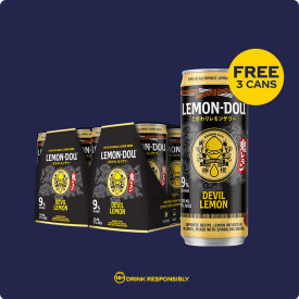 [BUY 12, GET 3 FREE] Lemon Dou Devil Lemon 330mL - Pack of 15