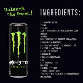 Monster Energy Green 355mL - Pack of 4