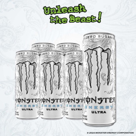 Monster Energy Ultra White Zero Sugar 355ml - Pack of 6