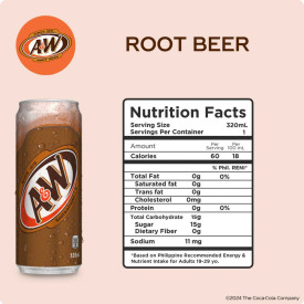 A&W Root Beer 320ml - Pack of 12