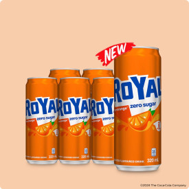 Royal Tru Orange Zero Sugar 320ml - Pack of 6