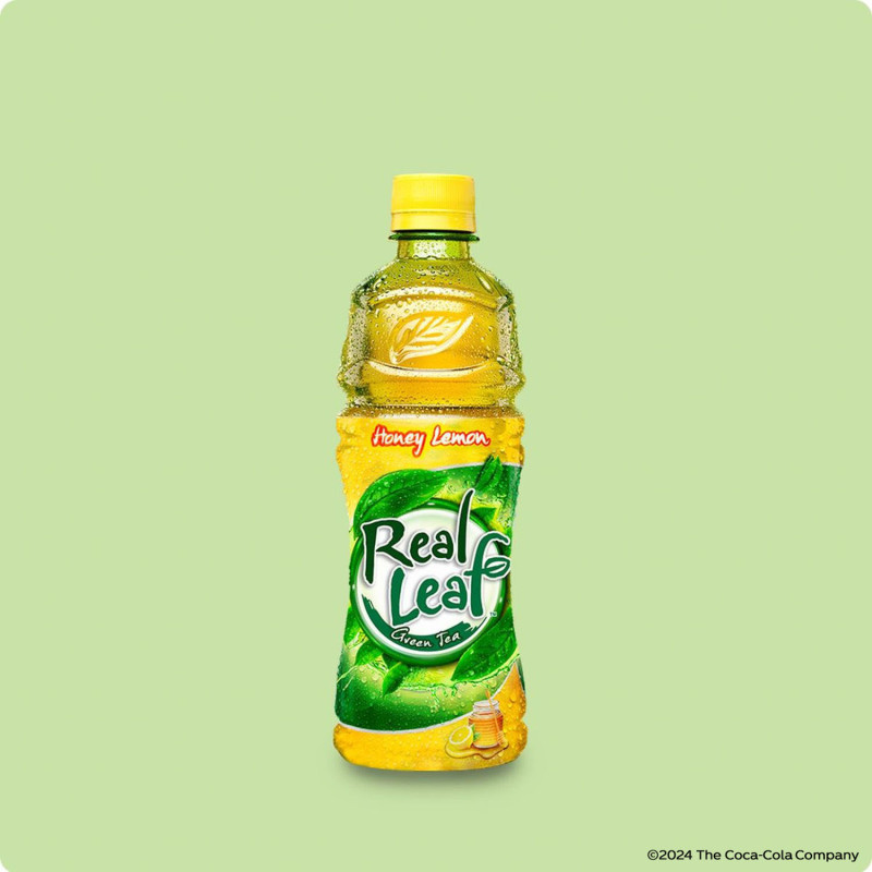 Real Leaf Green Tea Honey Lemon 480mL