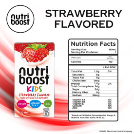 Nutriboost Strawberry Flavoured Drink with Milk 110ml - Pack of 24