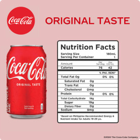 Coca-Cola Original Taste Mini Cans 180ml - Pack of 4