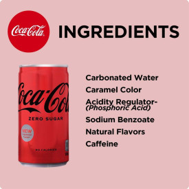 Coca-Cola Zero Sugar Mini Cans 180ml - Pack of 4