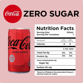 Coca-Cola Zero Sugar Mini Cans 180ml - Pack of 4