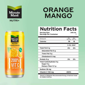 Minute Maid Nutri+ Orange Mango 240mL - Pack of 24