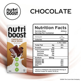 Nutriboost Chocolate Milk Drink 200ml - Pack of 12