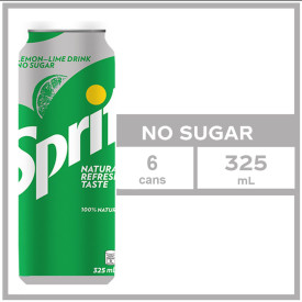 Sprite No Sugar 320mL - Pack of 6