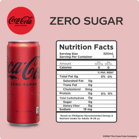 Coca-Cola Zero Sugar 320mL - Pack of 12
