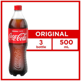 Coca-Cola Original Taste 500mL - Pack of 3